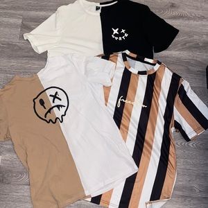 3 black white tan T-shirts Men’s Medium